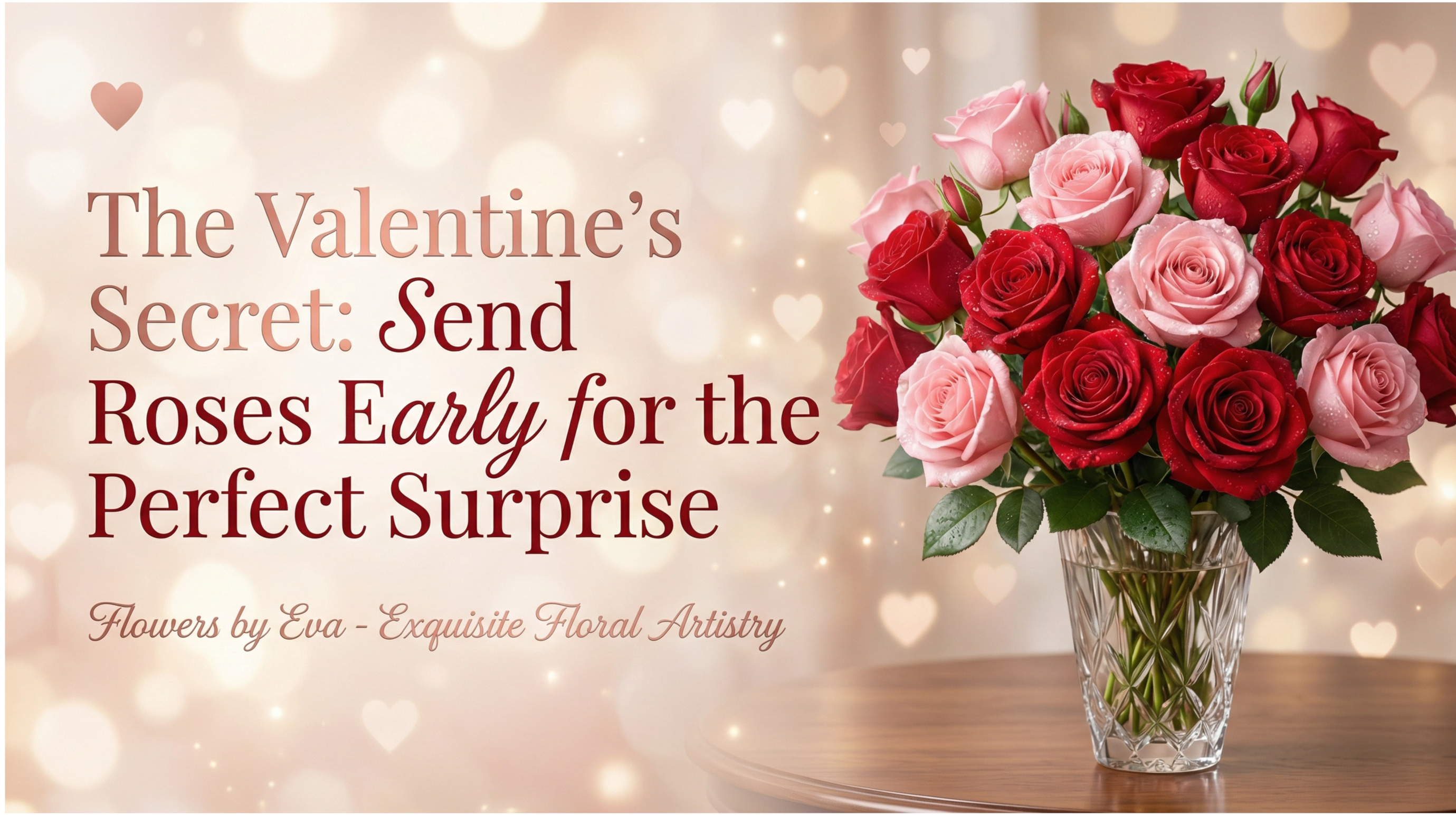 Beautiful Valentine's Day roses delivered early as a perfect surprise, demonstrating why sending flowers before Valentine's Day creates unforgettable moments